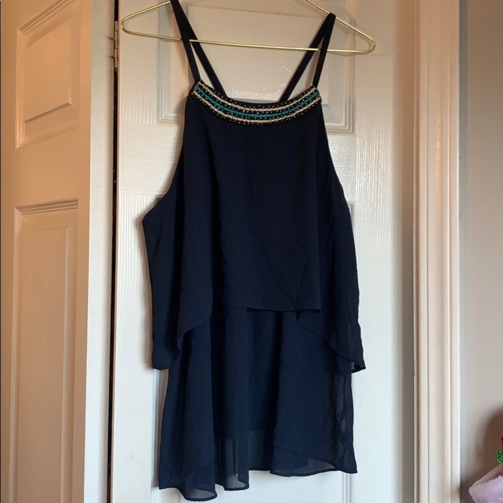 Navy blue blouse